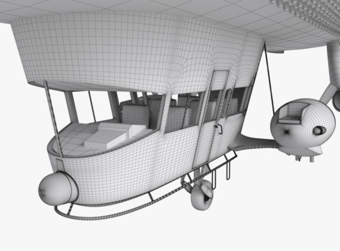 Good Year Blimp, zeppelin - 02 3D Model .max .obj .3ds .fbx .ma .mb
