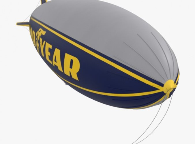 Good Year Blimp, zeppelin - 02 3D Model .max .obj .3ds .fbx .ma .mb