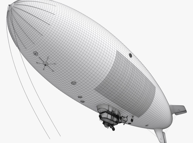 Good Year Blimp, zeppelin - 02 3D Model .max .obj .3ds .fbx .ma .mb