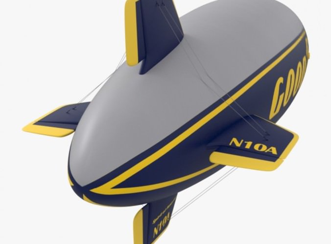 Good Year Blimp, zeppelin - 02 3D Model .max .obj .3ds .fbx .ma .mb