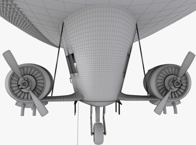 Good Year Blimp, zeppelin - 02 3D Model .max .obj .3ds .fbx .ma .mb