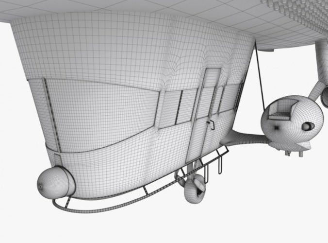 Good Year Blimp, zeppelin - 02 3D Model .max .obj .3ds .fbx .ma .mb