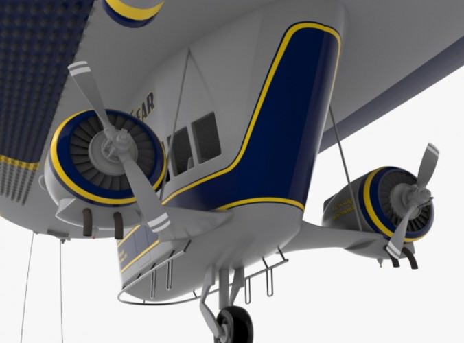 Good Year Blimp, zeppelin - 02 3D Model .max .obj .3ds .fbx .ma .mb