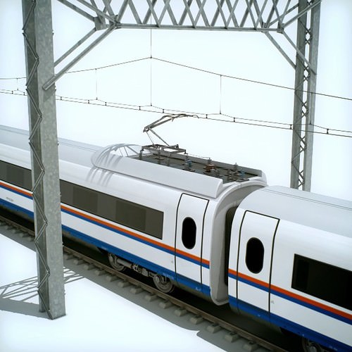 High Speed Train Pack - Siemens Velaro with Interior 3D Model .max .obj .3ds .fbx .lwo .lw .lws .c4d