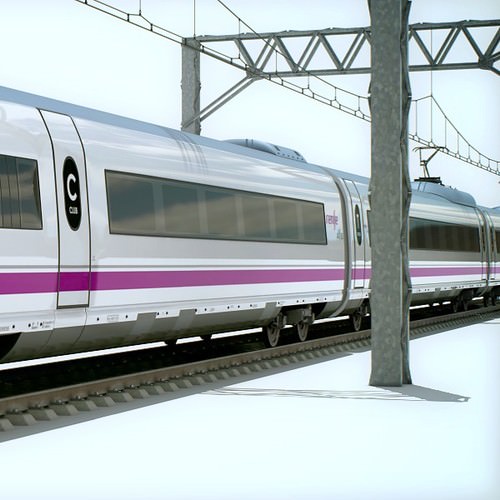 High Speed Train Pack - Siemens Velaro with Interior 3D Model .max .obj .3ds .fbx .lwo .lw .lws .c4d