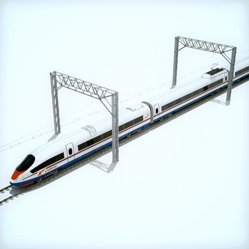 High Speed Train Pack - Siemens Velaro with Interior 3D Model .max .obj .3ds .fbx .lwo .lw .lws .c4d