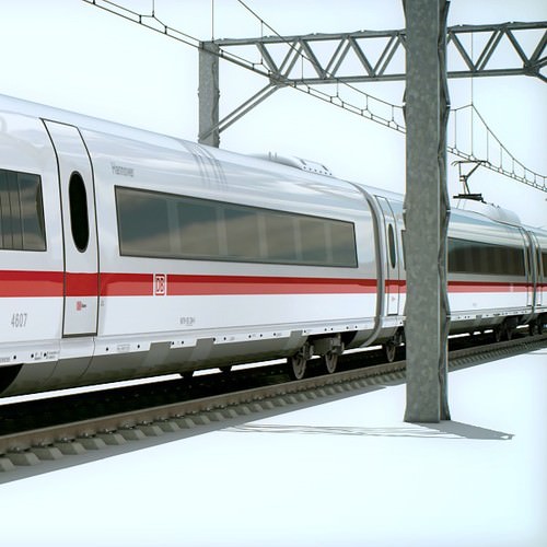 High Speed Train Pack - Siemens Velaro with Interior 3D Model .max .obj .3ds .fbx .lwo .lw .lws .c4d
