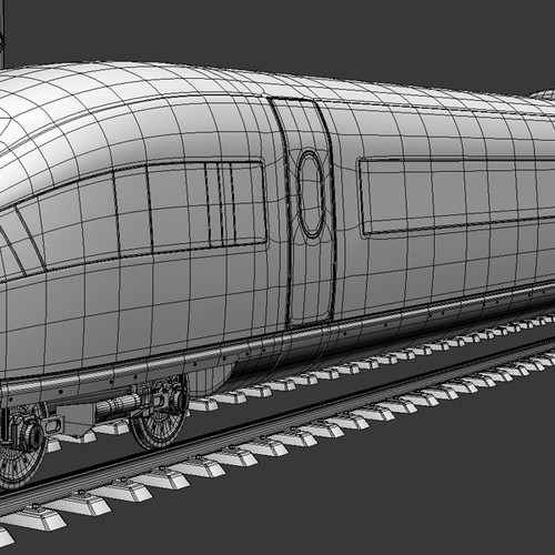 High Speed Train Pack - Siemens Velaro with Interior 3D Model .max .obj .3ds .fbx .lwo .lw .lws .c4d