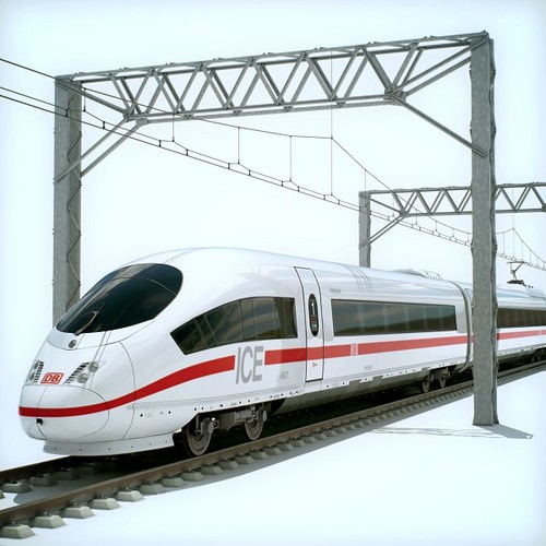 High Speed Train Pack - Siemens Velaro with Interior 3D Model .max .obj .3ds .fbx .lwo .lw .lws .c4d