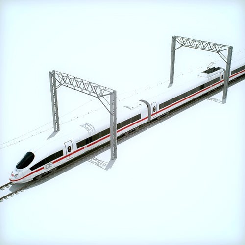 High Speed Train Pack - Siemens Velaro with Interior 3D Model .max .obj .3ds .fbx .lwo .lw .lws .c4d