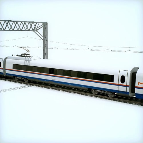 High Speed Train Pack - Siemens Velaro with Interior 3D Model .max .obj .3ds .fbx .lwo .lw .lws .c4d