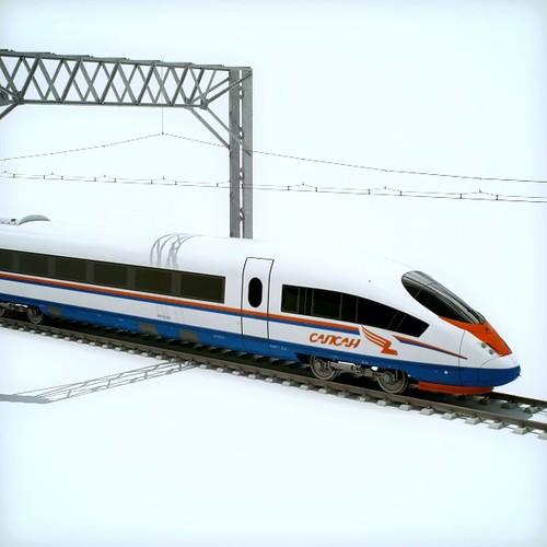 High Speed Train Pack - Siemens Velaro with Interior 3D Model .max .obj .3ds .fbx .lwo .lw .lws .c4d