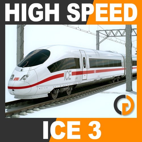 High Speed Train Pack - Siemens Velaro with Interior 3D Model .max .obj .3ds .fbx .lwo .lw .lws .c4d