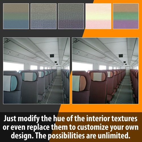 High Speed Train Pack - Siemens Velaro with Interior 3D Model .max .obj .3ds .fbx .lwo .lw .lws .c4d
