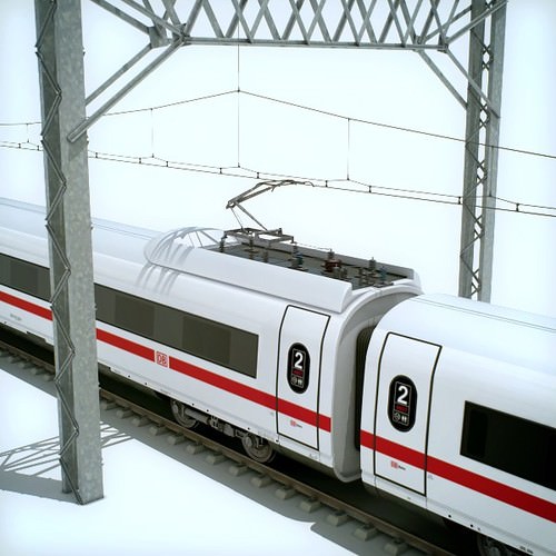 High Speed Train Pack - Siemens Velaro with Interior 3D Model .max .obj .3ds .fbx .lwo .lw .lws .c4d