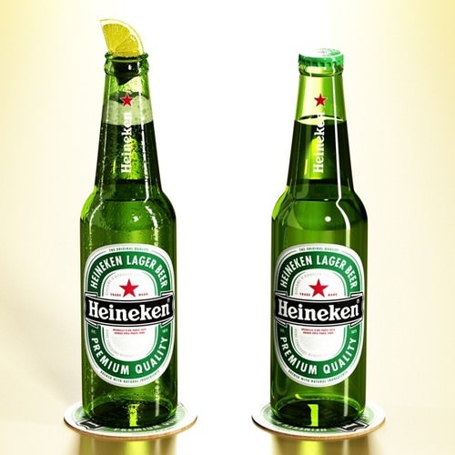 Heineken Beer Collection 3D Model .max .obj .3ds .fbx