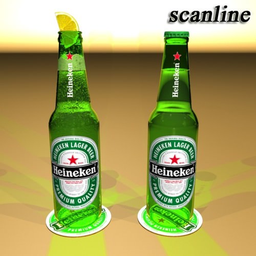 Heineken Beer Collection 3D Model .max .obj .3ds .fbx