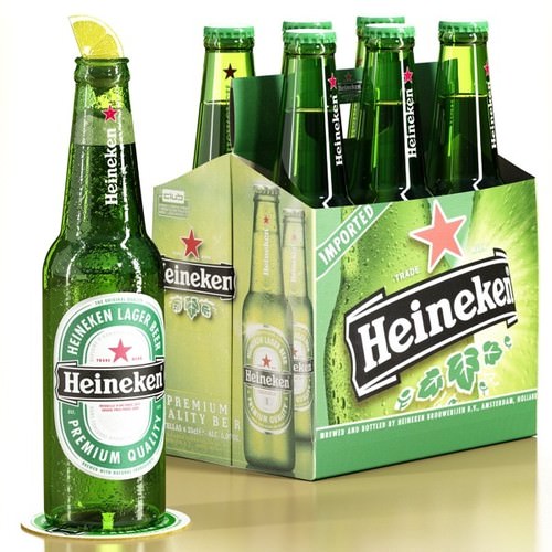 Heineken Beer Collection 3D Model .max .obj .3ds .fbx