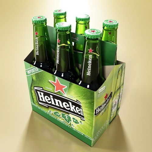 Heineken Beer Collection 3D Model .max .obj .3ds .fbx