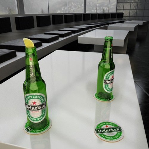 Heineken Beer Collection 3D Model .max .obj .3ds .fbx