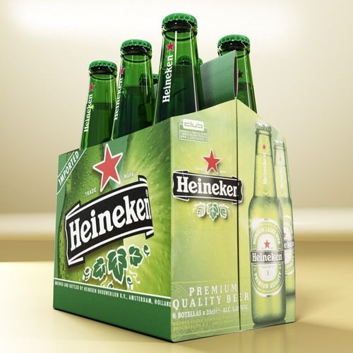 Heineken Beer Collection 3D Model .max .obj .3ds .fbx