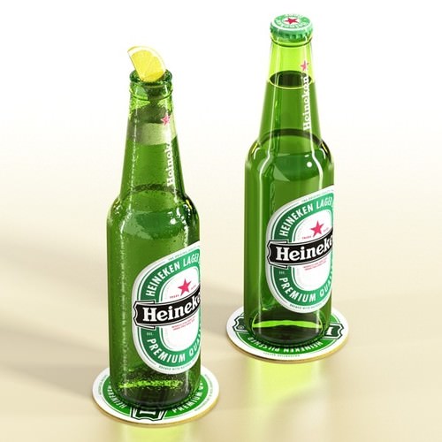 Heineken Beer Collection 3D Model .max .obj .3ds .fbx