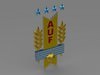 Uruguay football emblem 3D Model .max .obj .3ds .fbx .lwo .lw .lws .c4d