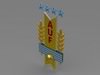Uruguay football emblem 3D Model .max .obj .3ds .fbx .lwo .lw .lws .c4d