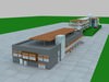 CAteen attached with  office 3D Model