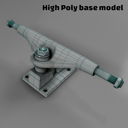Skateboard Truck 3D Model .max .obj .fbx .c4d .ma .mb