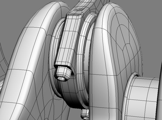 Animated V6 Engine Cylinders 3D Model .max .obj .3ds .fbx .lwo .lw .lws .c4d