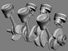 Animated V6 Engine Cylinders 3D Model .max .obj .3ds .fbx .lwo .lw .lws .c4d