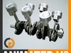 Animated V6 Engine Cylinders 3D Model .max .obj .3ds .fbx .lwo .lw .lws .c4d