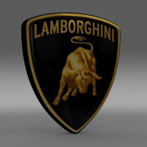 Lamborghini Logo 3D Model .max .obj .3ds .fbx .lwo .lw .lws .c4d