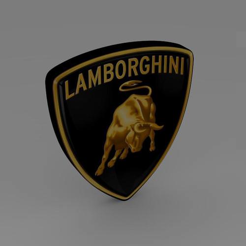 Lamborghini Logo 3D Model .max .obj .3ds .fbx .lwo .lw .lws .c4d