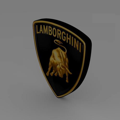 Lamborghini Logo 3D Model .max .obj .3ds .fbx .lwo .lw .lws .c4d
