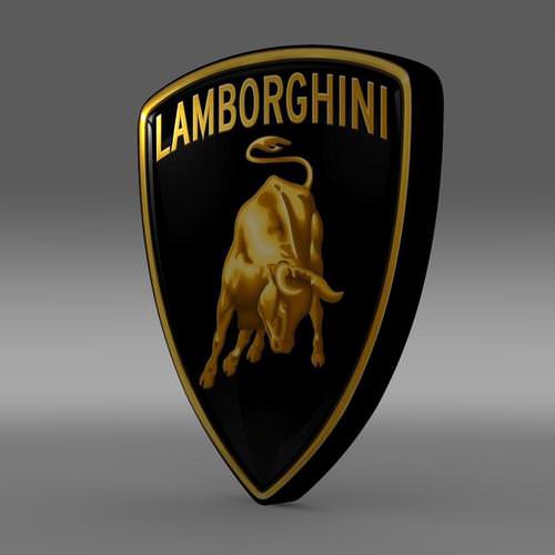 Lamborghini Logo 3D Model .max .obj .3ds .fbx .lwo .lw .lws .c4d