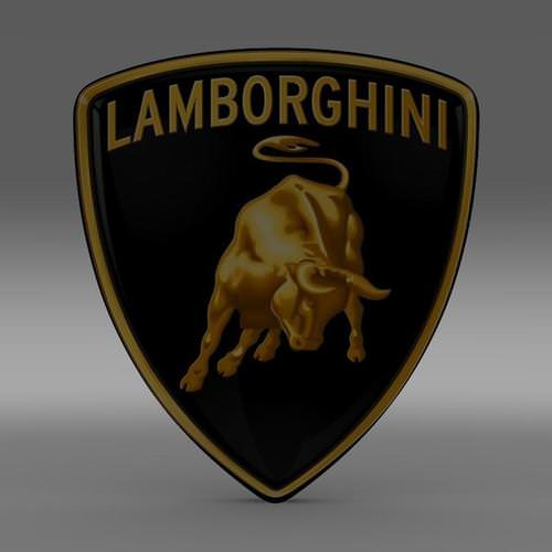 Lamborghini Logo 3D Model .max .obj .3ds .fbx .lwo .lw .lws .c4d