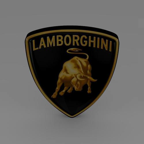 Lamborghini Logo 3D Model .max .obj .3ds .fbx .lwo .lw .lws .c4d