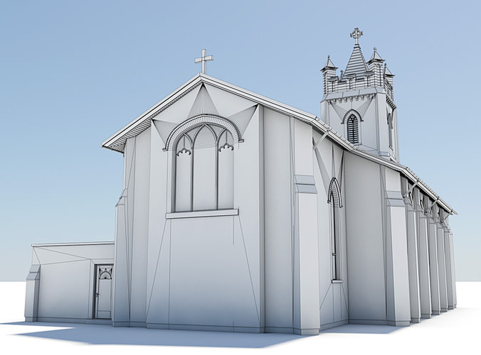 4 Chapel Pack 3D Model 4 Chapel Pack 3D Model .max .obj .3ds .lwo .lw .lws