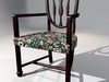 3D Model Antique Dining Chair 3D Model