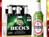 Becks Beer 6 Bottles Cardboard Pack 3D Model