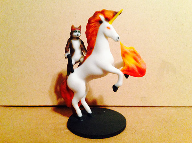 Cat with Guns on Unicorn with Lazor Eyes 3D Model 3D ...