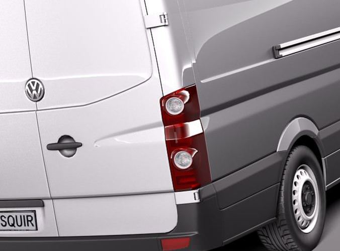 Volkswagen Crafter Van Long 2011 3D Model .max .obj .3ds .fbx .lwo .lw .lws .c4d
