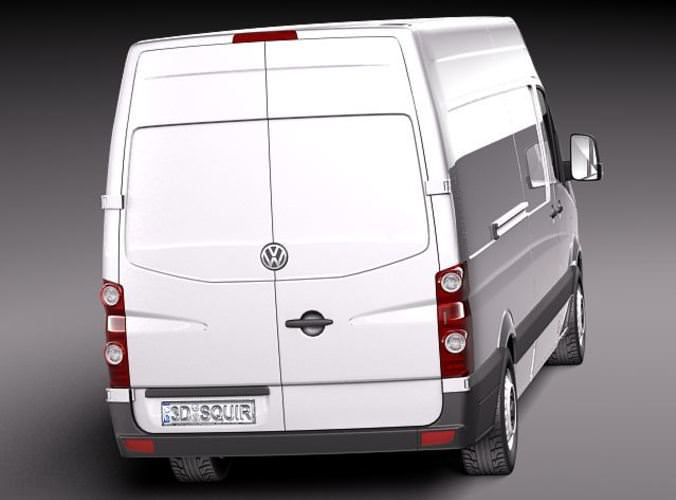 Volkswagen Crafter Van Long 2011 3D Model .max .obj .3ds .fbx .lwo .lw .lws .c4d