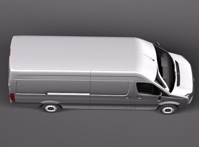 Volkswagen Crafter Van Long 2011 3D Model .max .obj .3ds .fbx .lwo .lw .lws .c4d