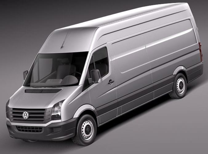 Volkswagen Crafter Van Long 2011 3D Model .max .obj .3ds .fbx .lwo .lw .lws .c4d