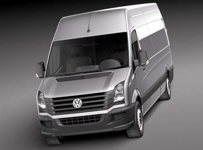 Volkswagen Crafter Van Long 2011 3D Model .max .obj .3ds .fbx .lwo .lw .lws .c4d