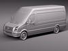 Volkswagen Crafter Van Long 2011 3D Model .max .obj .3ds .fbx .lwo .lw .lws .c4d