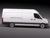 Volkswagen Crafter Van Long 2011 3D Model .max .obj .3ds .fbx .lwo .lw .lws .c4d